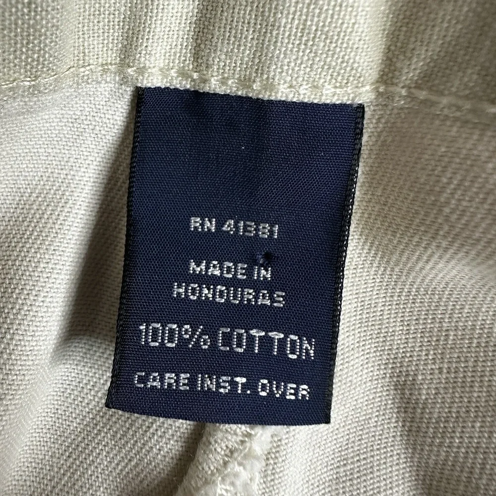Vintage Polo Ralph Lauren Andrew Pants Mens 32x30 Ivory Khaki Double-Pleated